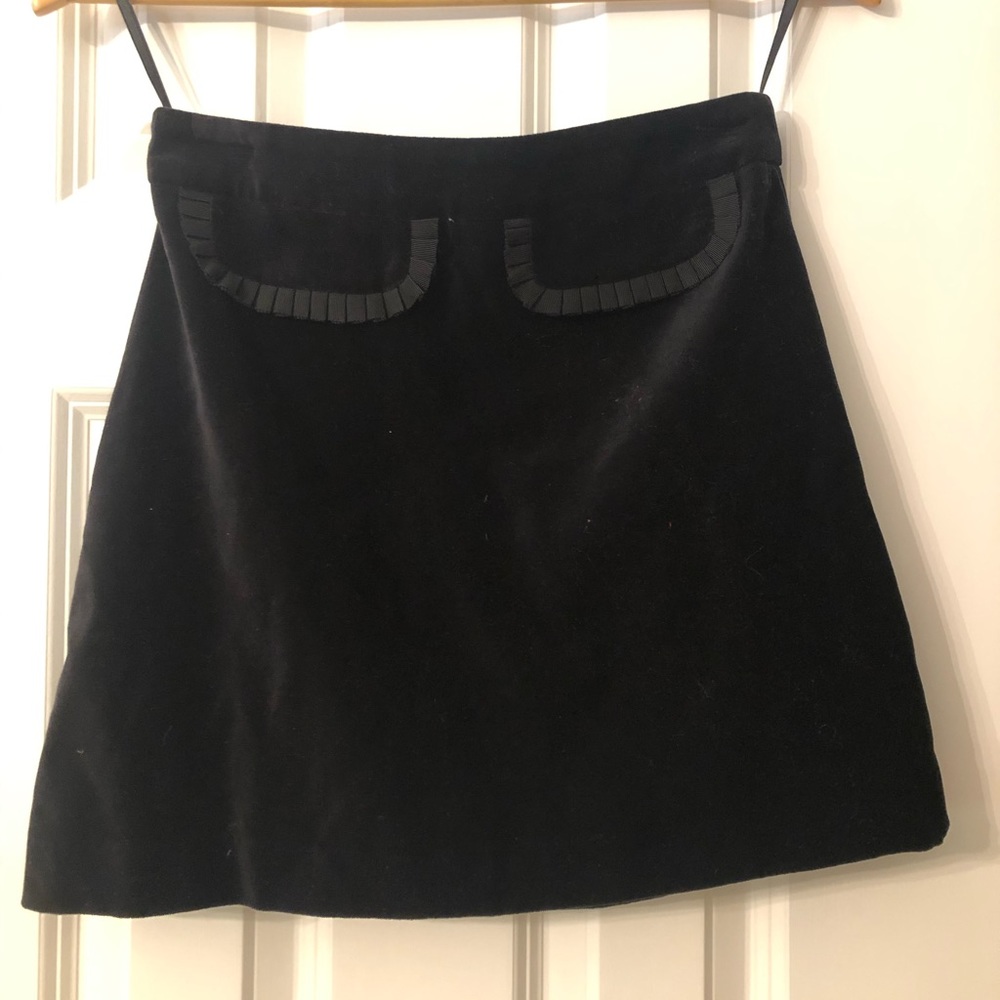 Velvet Mini Skirt